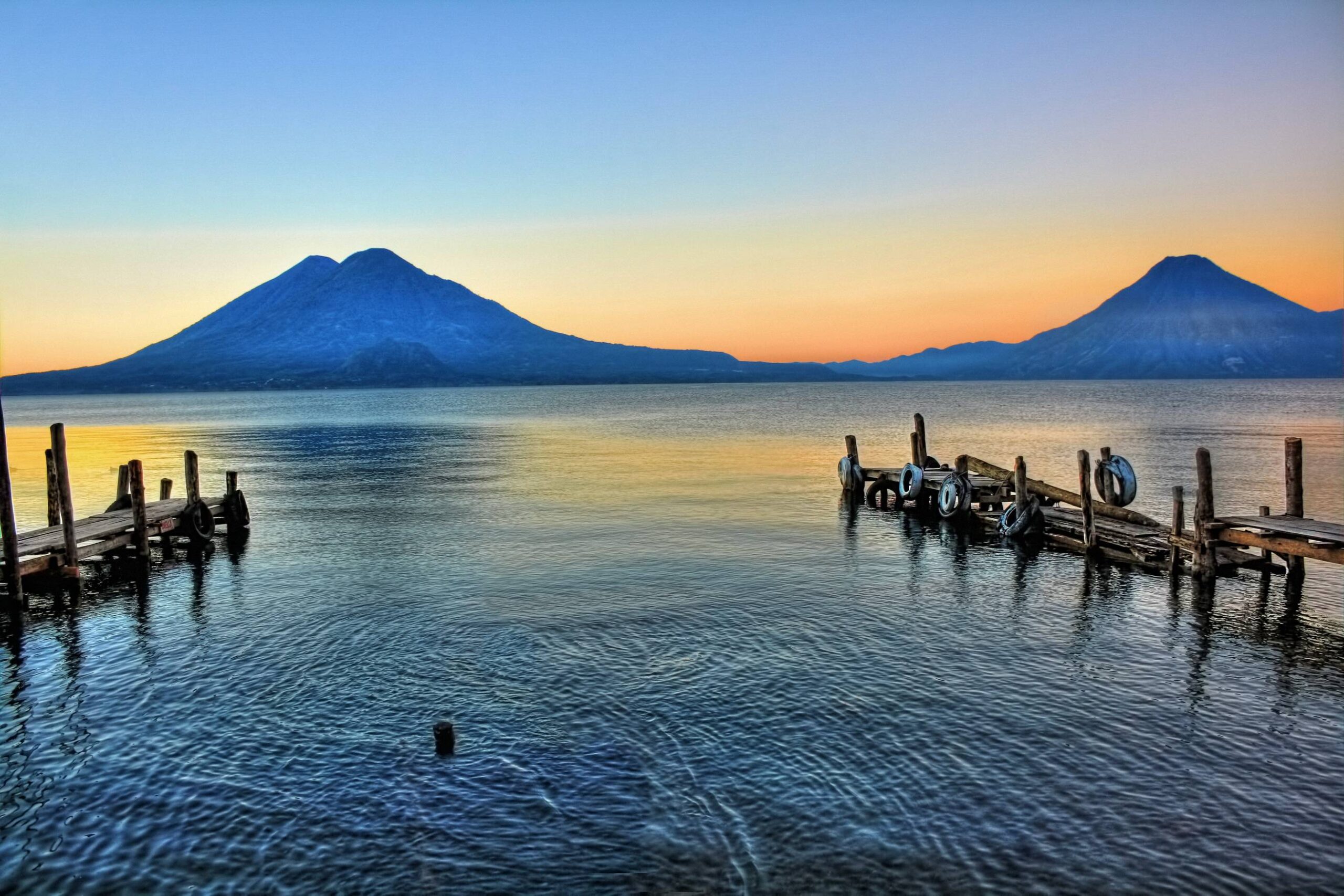 Download wallpapers lake, volcan, san pedro, guatemala free desktop