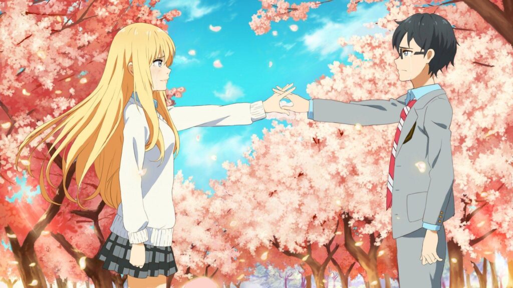 Kaori Miyazono, Kousei Arima, Your Lie in April 2K Wallpapers