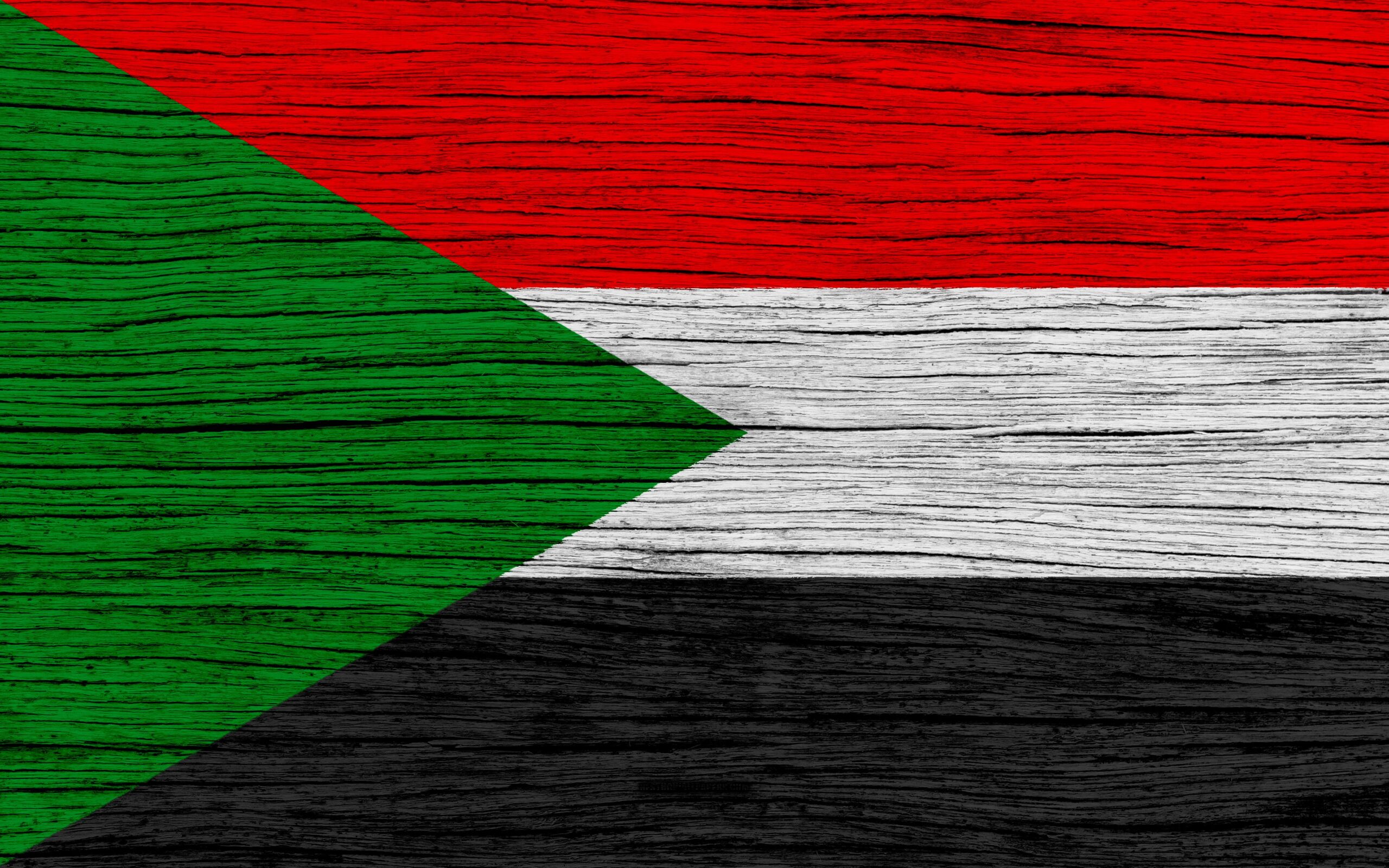 Download wallpapers Flag of Sudan, k, Africa, wooden texture