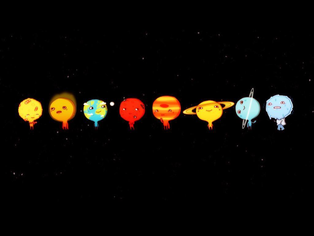 Wallpapers Neptune Cartoon Style Eight Planets Geek Com