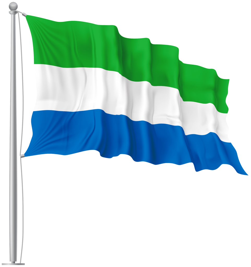 Sierra Leone Waving Flag Wallpaper Wallpaper
