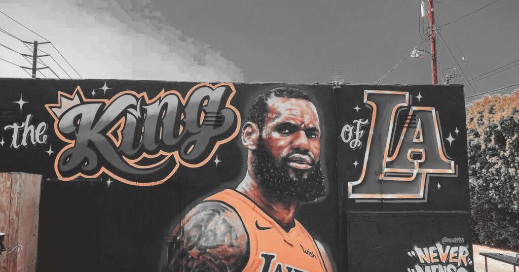 LeBron James Los Angeles Lakers own mural