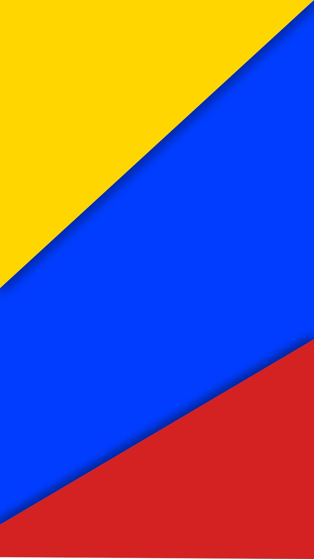 Colombia, Material style, Flag 2K Wallpapers | Desk 4K and Mobile