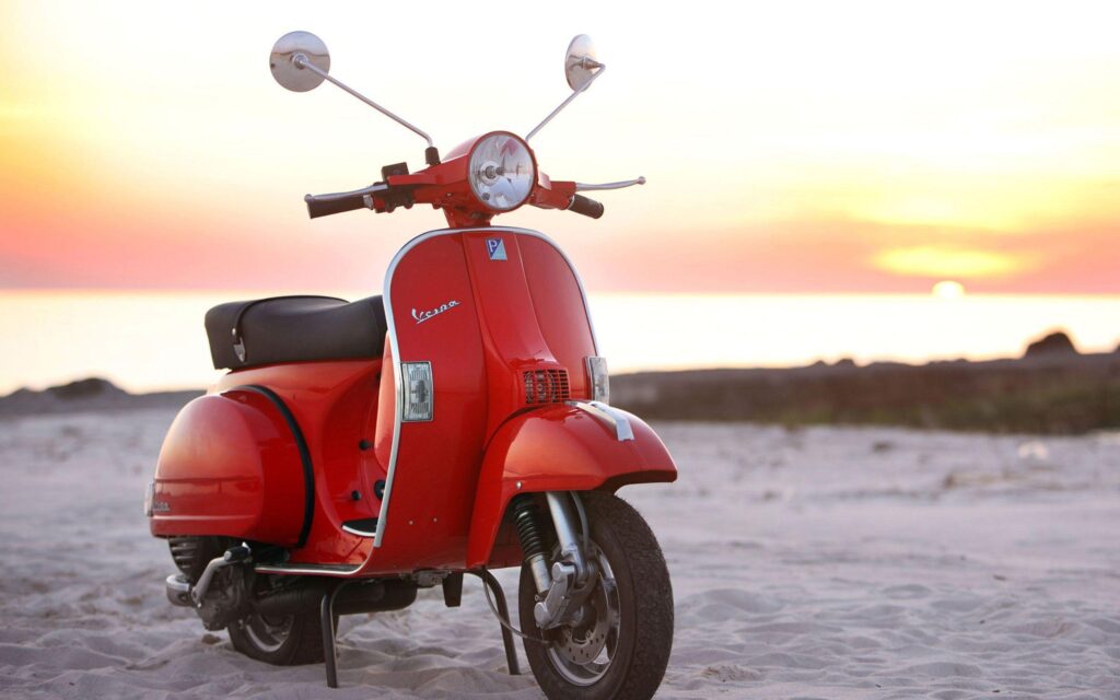 A Vespa PX motorcycles 2K Wallpapers