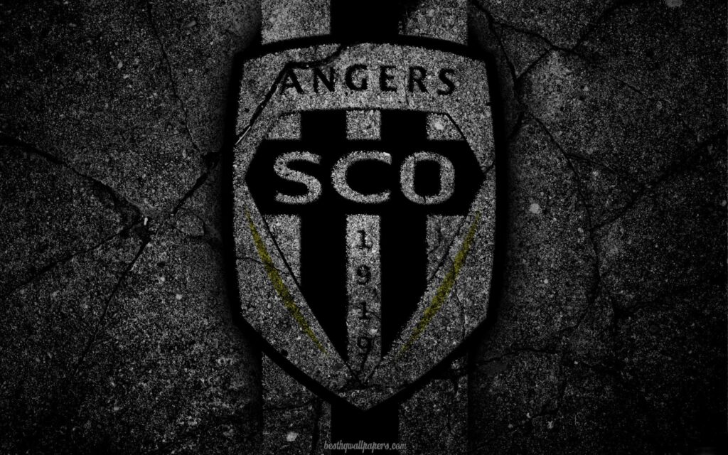 Download wallpapers Angers, logo, art, Liga , soccer, Angers SCO