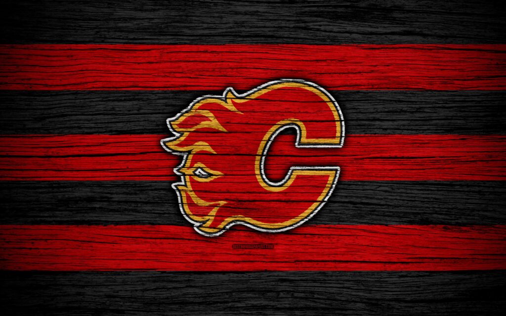 Download wallpapers Calgary Flames, k, NHL, hockey club, Western