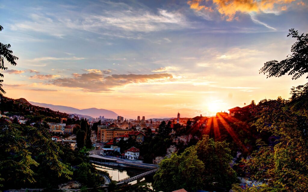 Wallpapers Rays of light Bosnia and Herzegovina Sarajevo