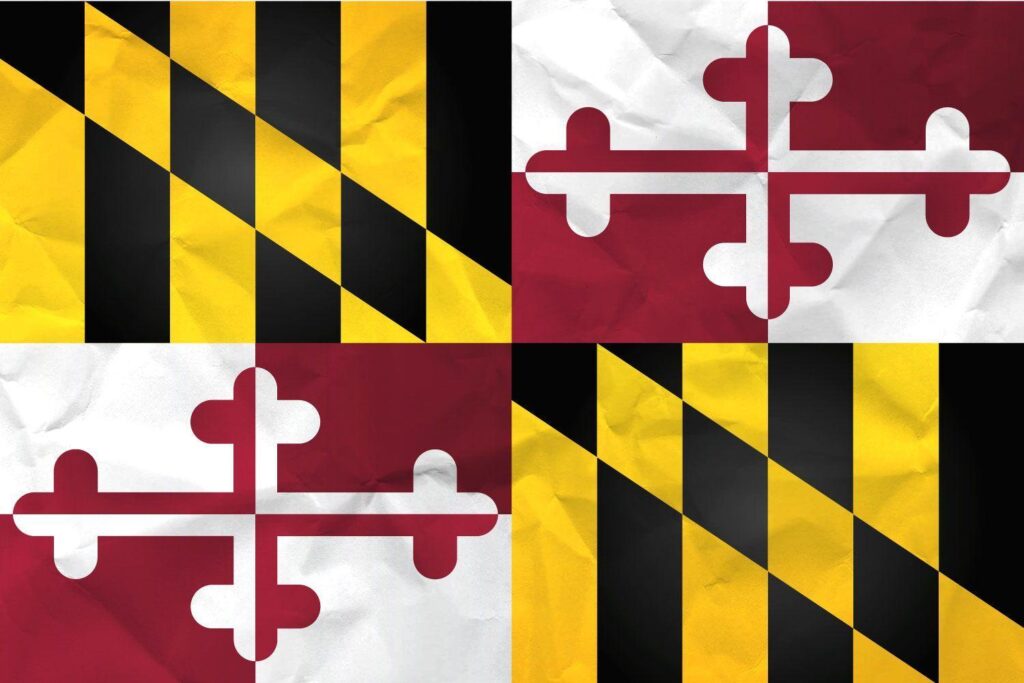 Flag of Maryland with Paper Texture
