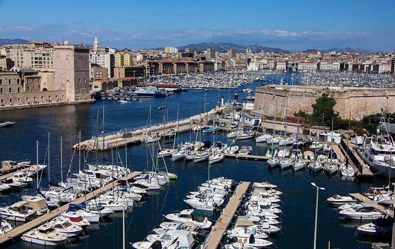Wallpapers Marseille France Berth Rivers Sailing Cities Building