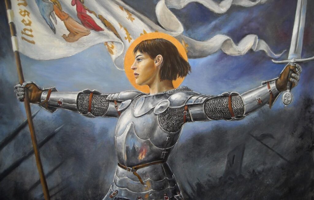 Wallpapers girl, sword, armor, banner, Joan of arc Wallpaper for desktop