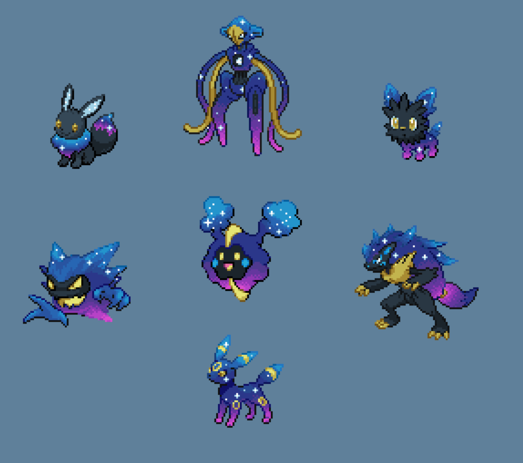 OC I recolored more of my favorites in the Cosmog palette