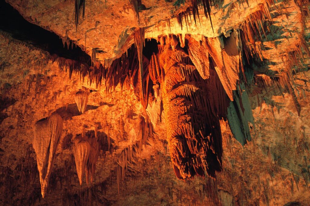 Cavern Stalactites in the Big Room Carlsbad Caverns New Mexico