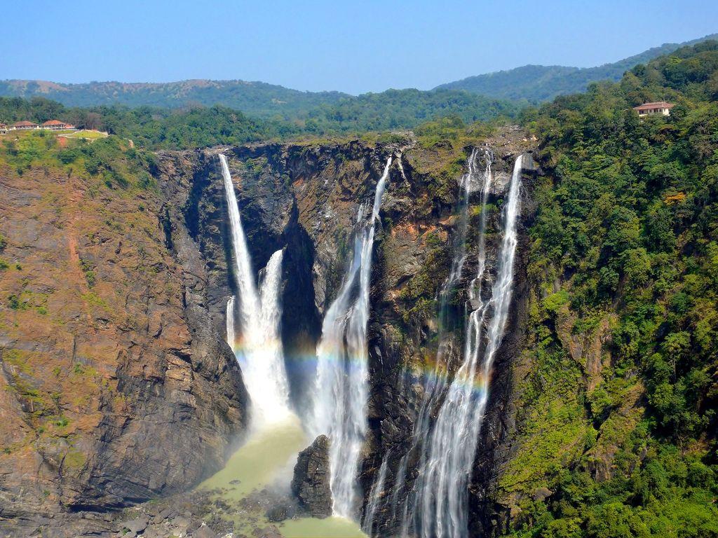 Jog Falls Karnataka India Nature 2K Wallpapers Widescreen Desktop