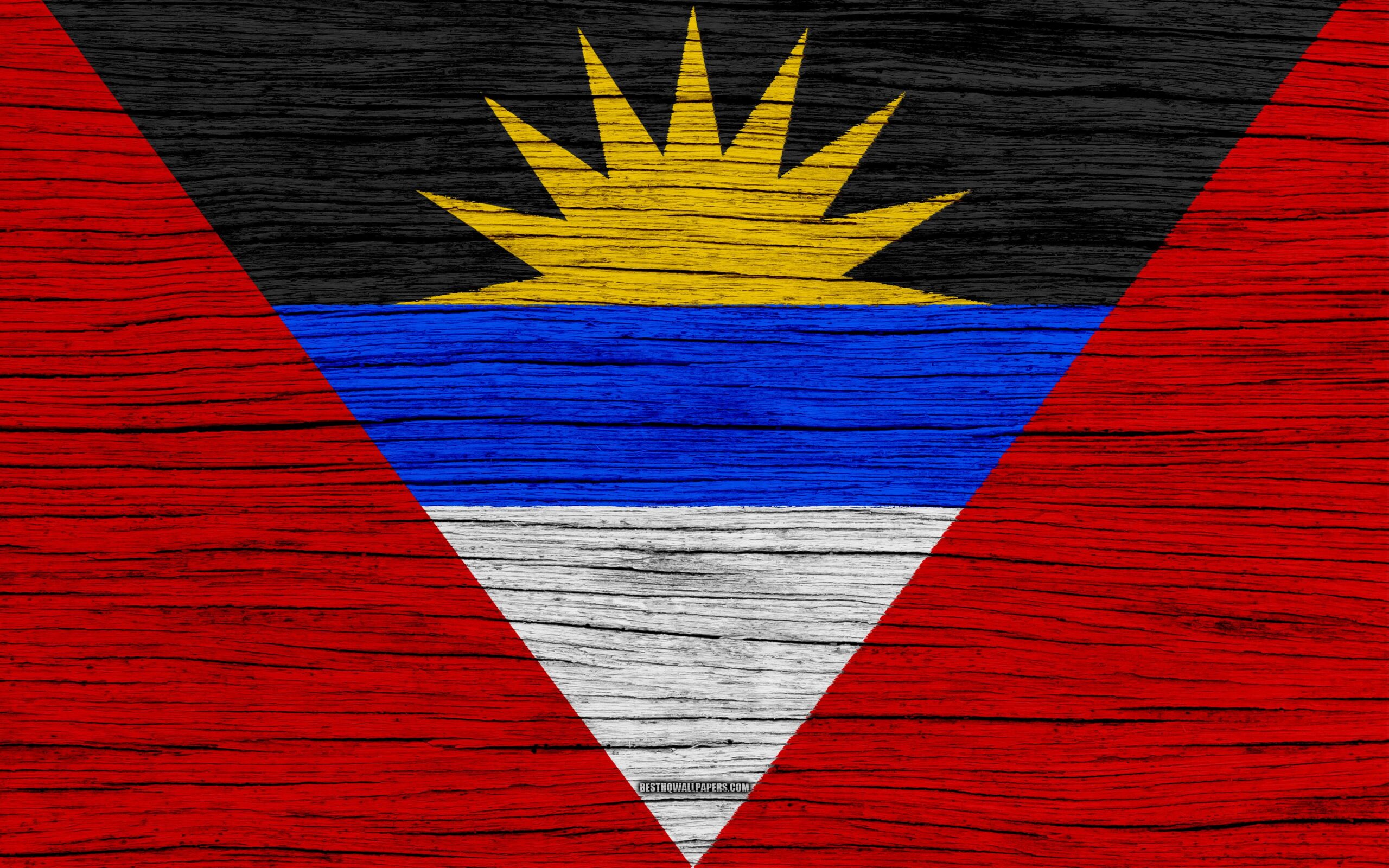 Download wallpapers Flag of Antigua and Barbuda, k, North America