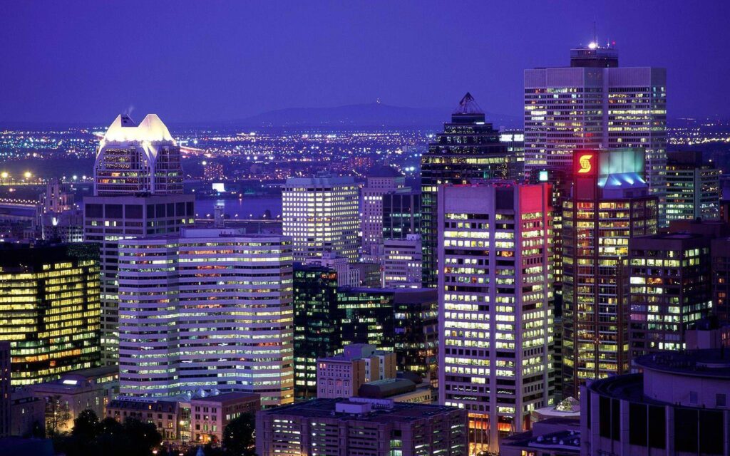 City Lights of Montreal Quebec Canada city wallpapers