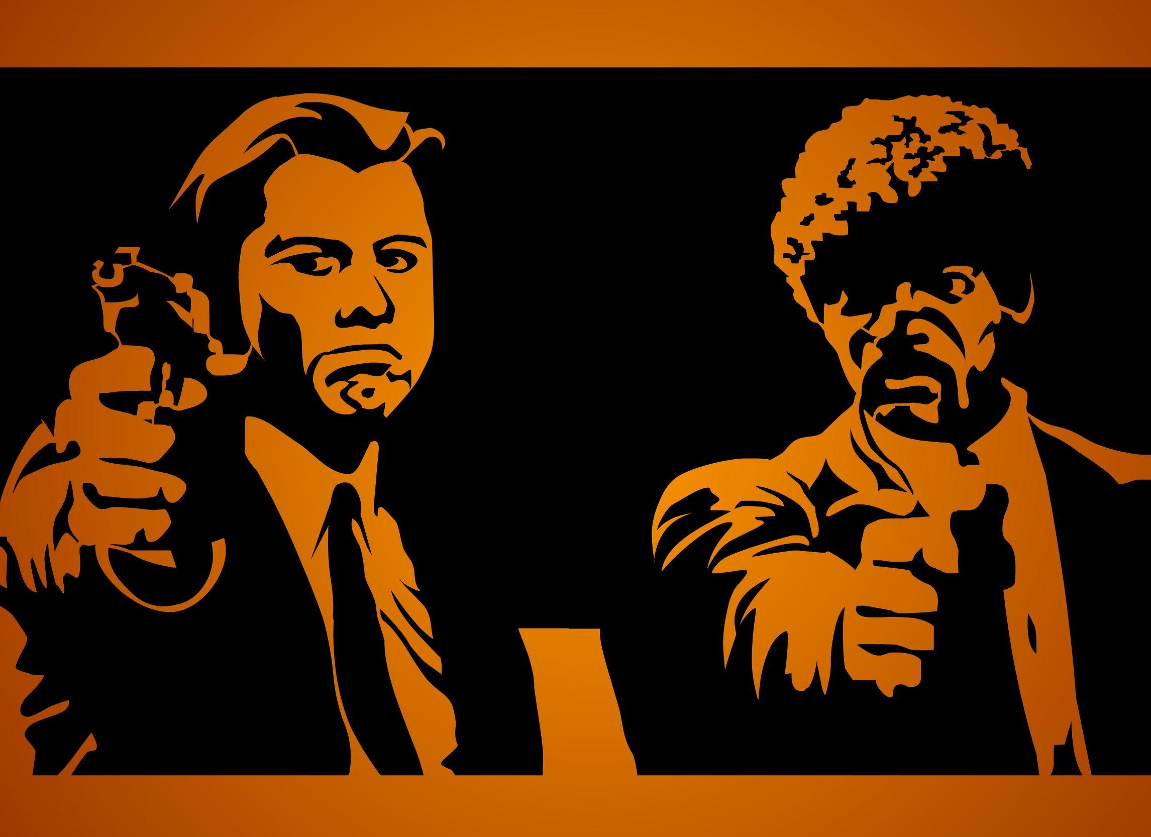 Pulp Fiction Samuel L Jackson John Travolta 2K Wallpapers