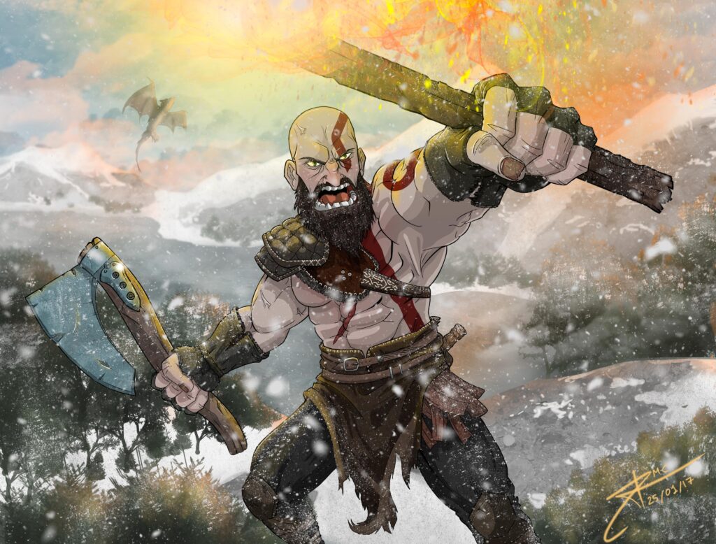 Kratos God Of War Fan Art k iPhone , iPhone S 2K k