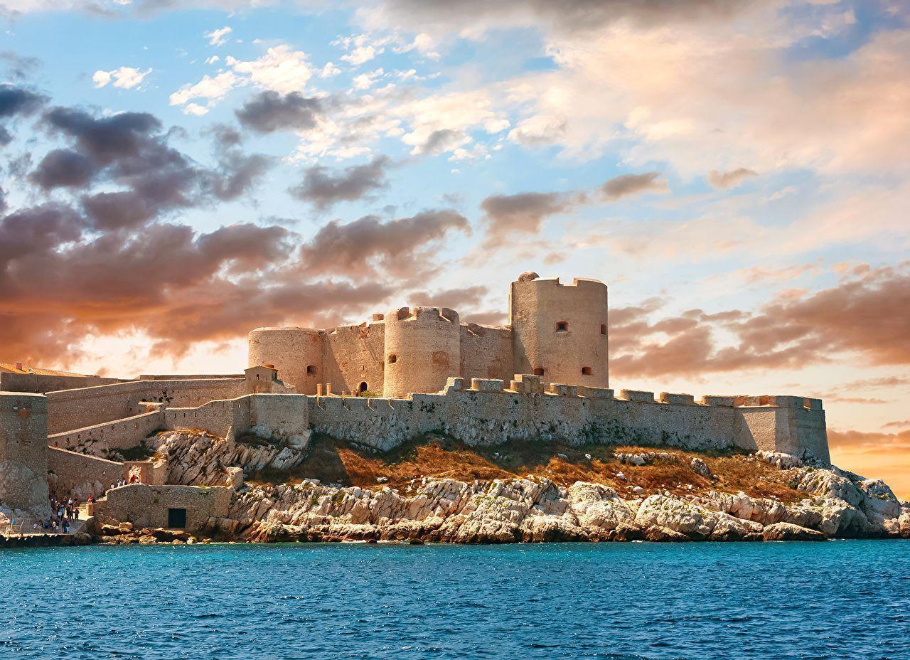 Wallpapers Marseille France Fortification Chateau d’If Castles Sky