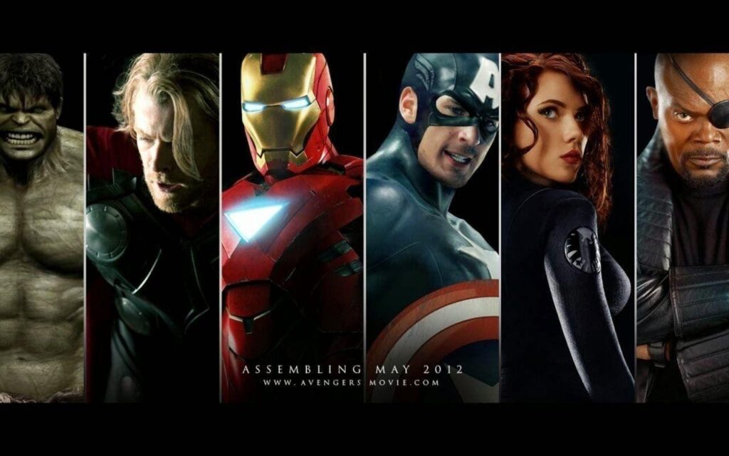 Hulk Iron Man Thor Captain America Black Widow Nick Fury The