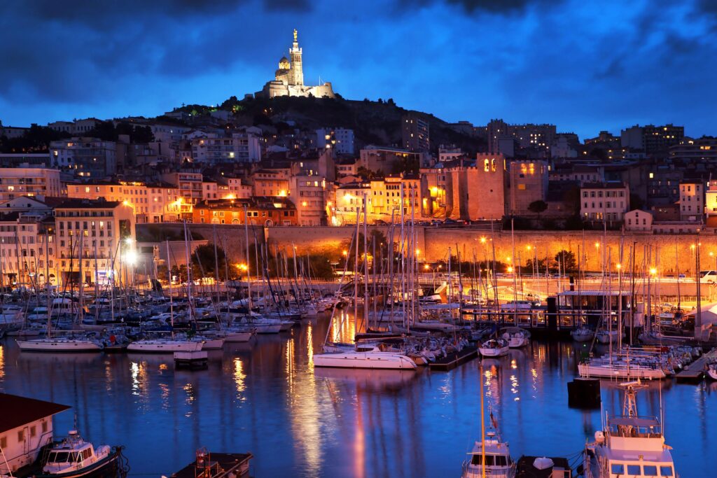 Photos Marseille France Ships Berth Sailing night time
