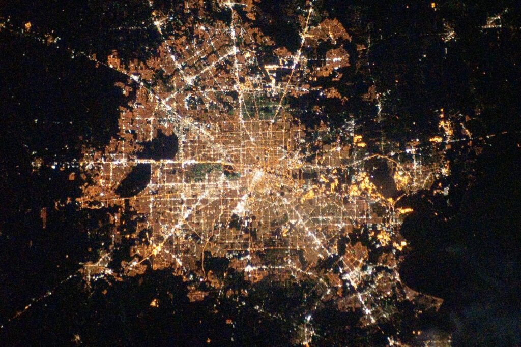 Houston, Texas at Night Wallpaper of the Day