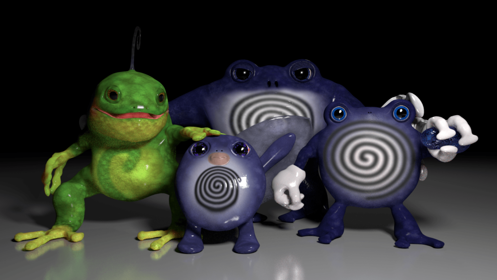 Blender d Models Poliwag Evolutions by alewism