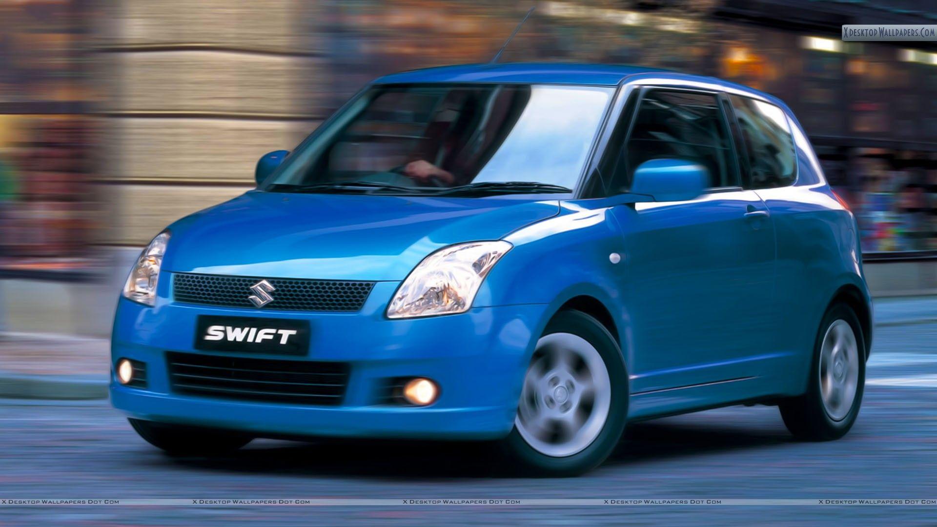 Suzuki Swift Sport Blue Car Outside Street Wallpapers