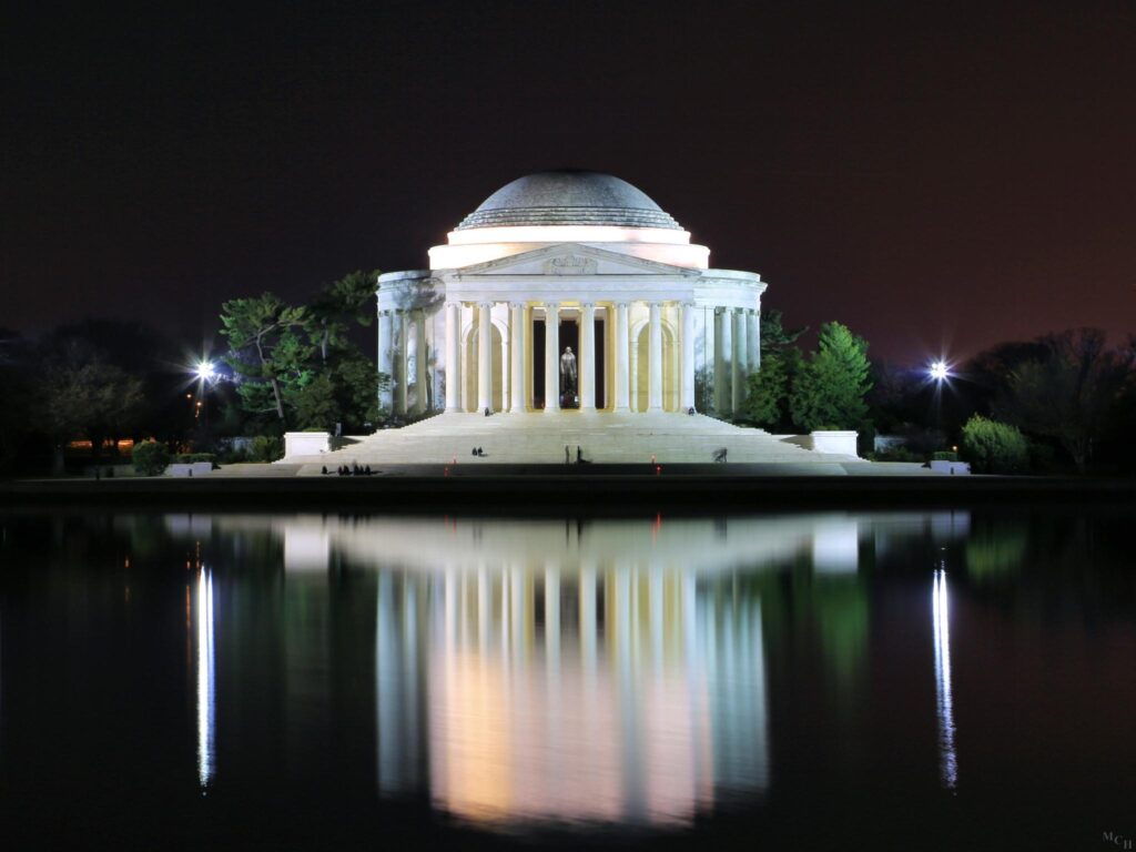 Darkness over the Jefferson Memorial