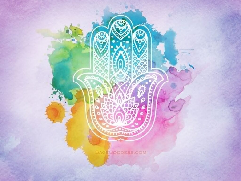 Free Custom Sage Goddess Downloadable Hamsa Hand Wallpapers