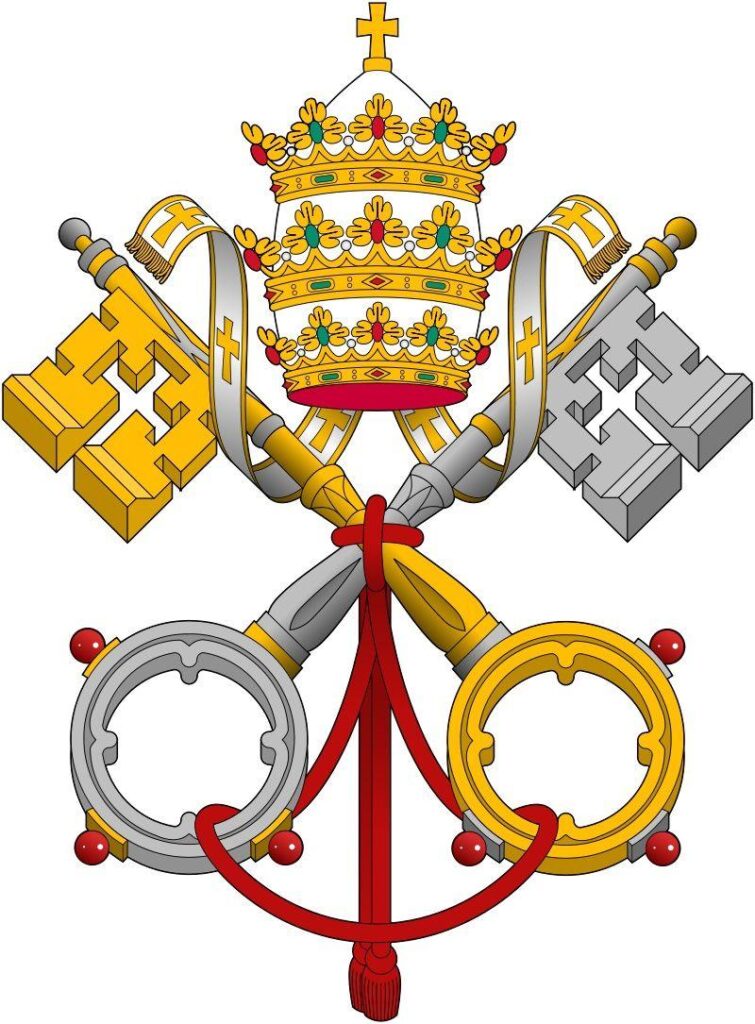 Crossed keys of Saint Peter, a symbol of the Catholic Church