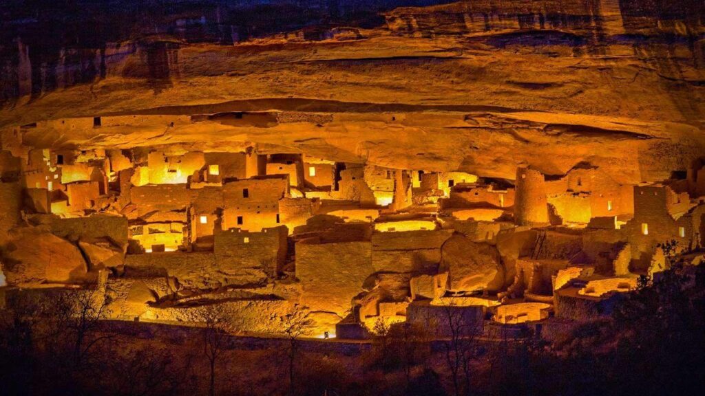 Luminaria festival at Cliff Palace in Mesa Verde National Park