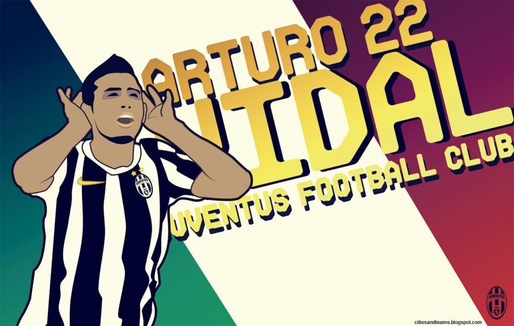 Arturo Vidal Juventus Funny Cartoon Serie A Italy 2K Desktop