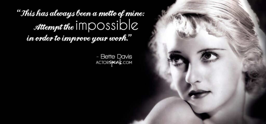 WALLPAPER Bette Davis Acting Quote With Photo