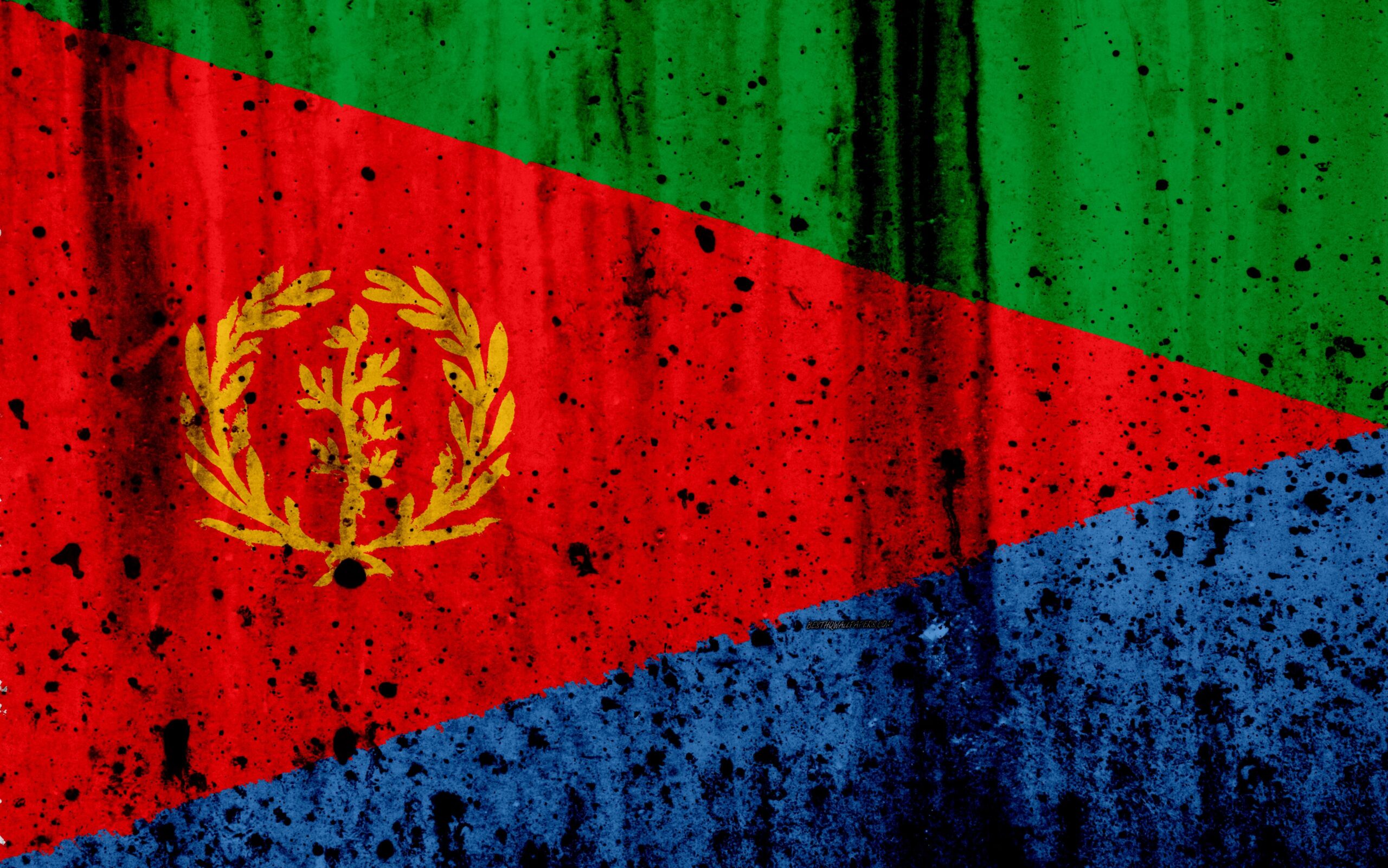 Download wallpapers Eritrea flag, k, grunge, flag of Eritrea