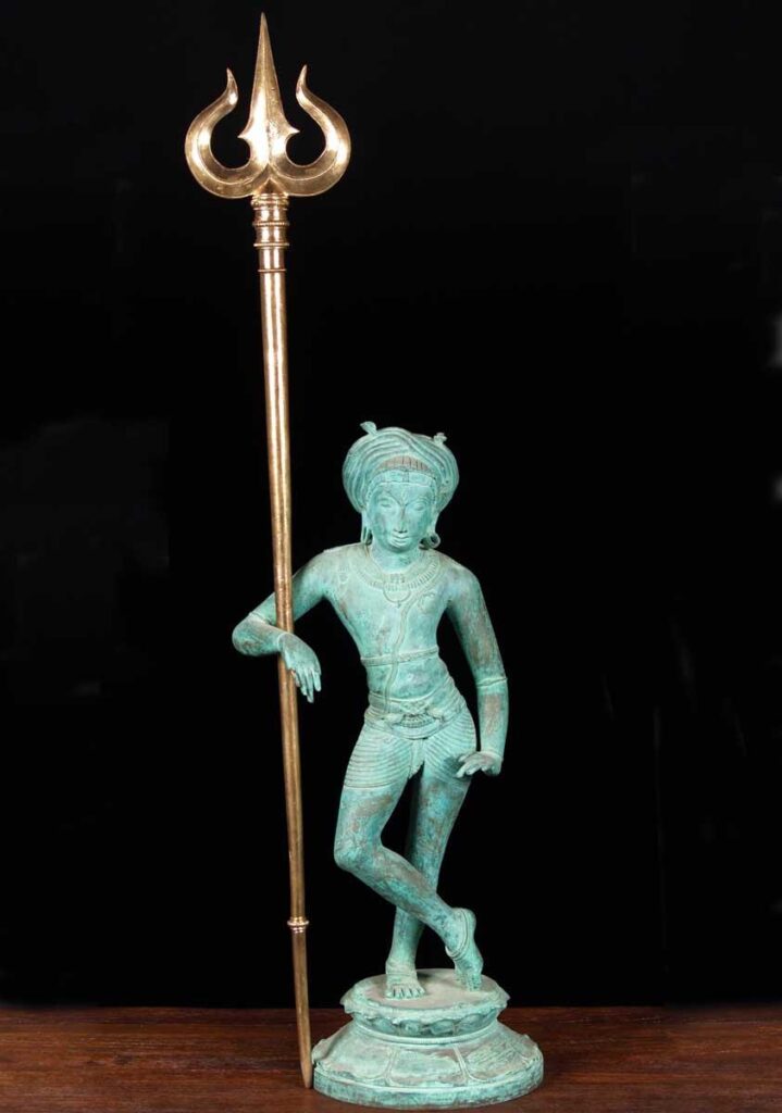 SOLD Bronze Trishul or Trident of Shiva