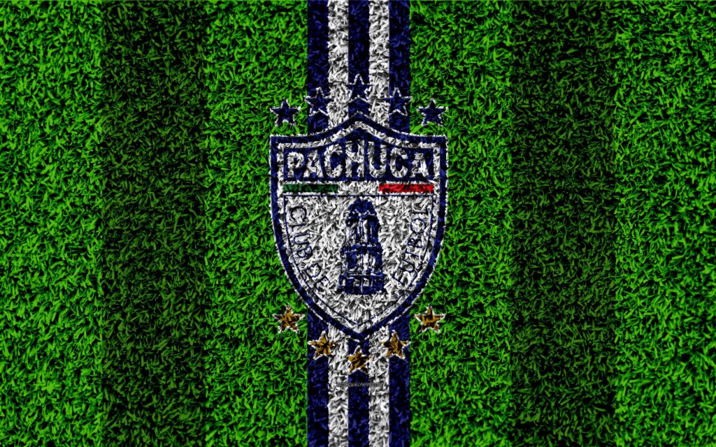 Download wallpapers CF Pachuca, k, football lawn, logo, Mexican