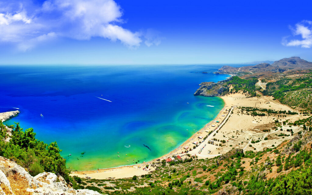 Wallpaper Greece Rodos Sea Nature Island Coast
