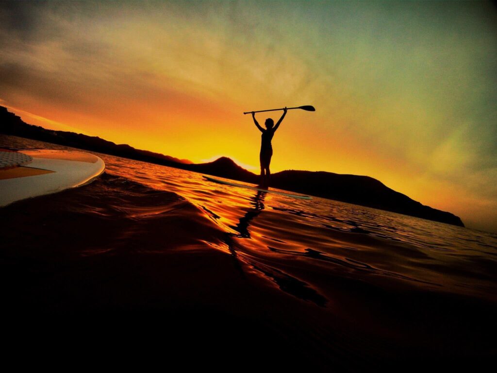 Sunset Ocean Waves Paddleboarding Board Stand Up, Wallpapers Stand