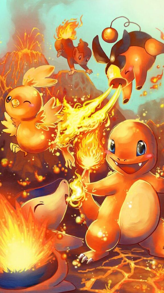 Pokemon Go Charmander fire characters Iphone 2K wallpapers