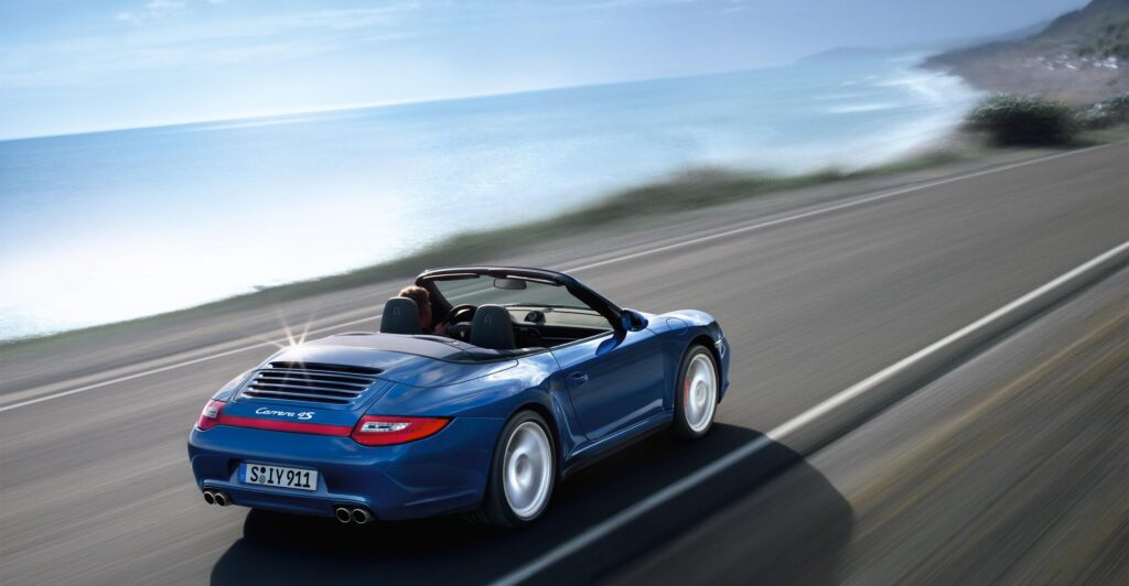 Blue Porsche Carrera S Cabriolet wallpapers