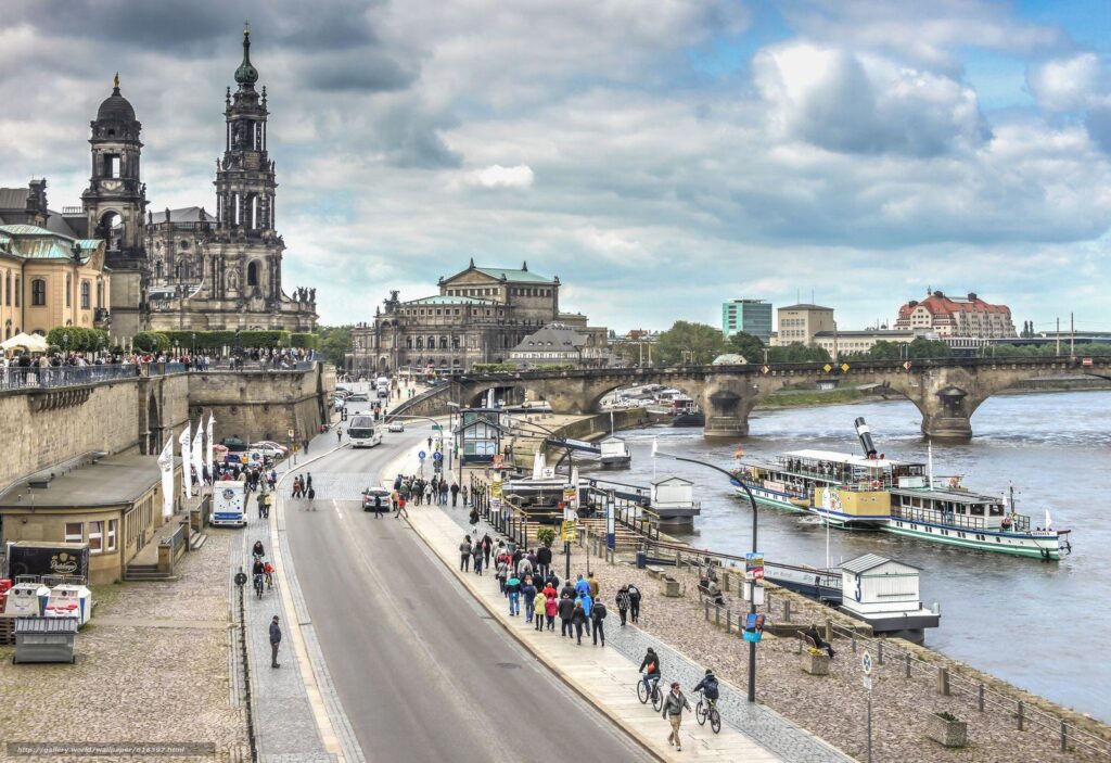 Download wallpapers Dresden City, Elbe River, Germany free desktop