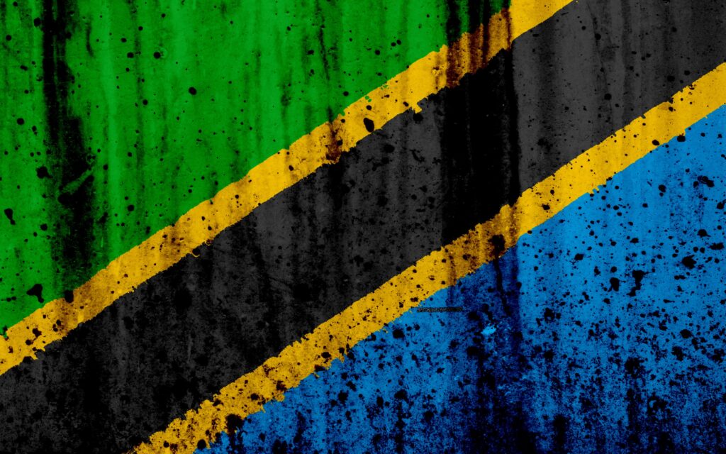 Download wallpapers Tanzania flag, k, grunge, flag of Tanzania