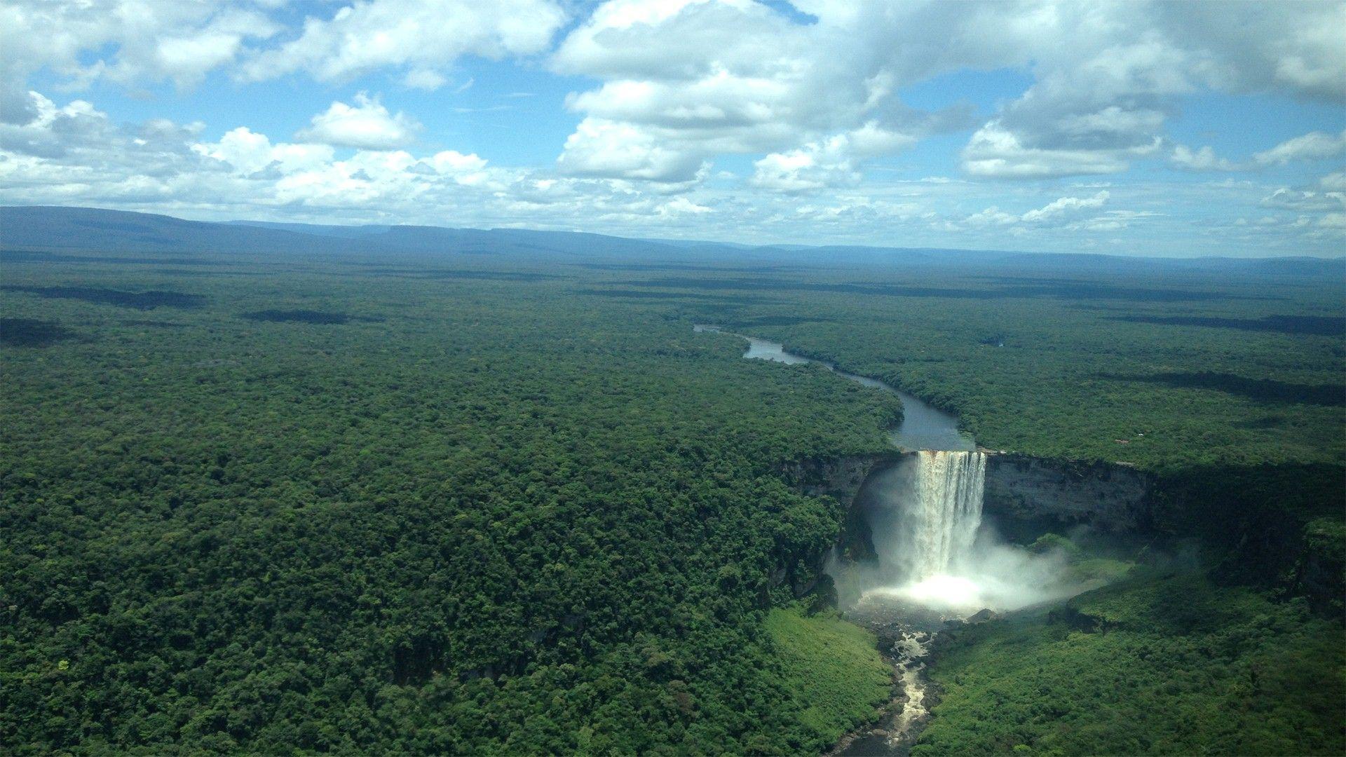 Famous Waterfall Kaieteur Falls in Guyana South America 2K Photos