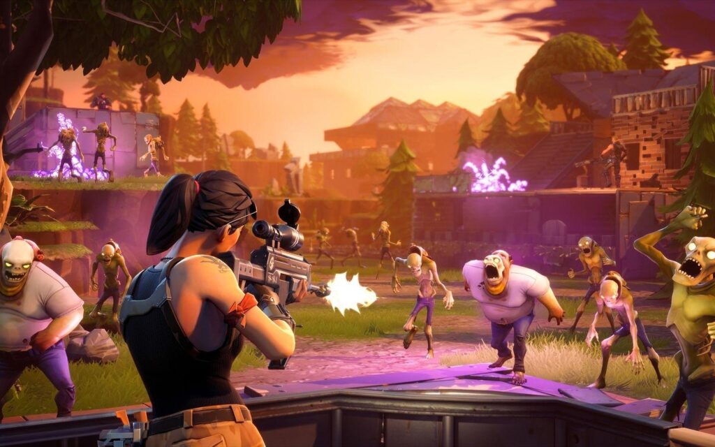 Video Game Backgrounds, Fortnite Commando Shooting, Video