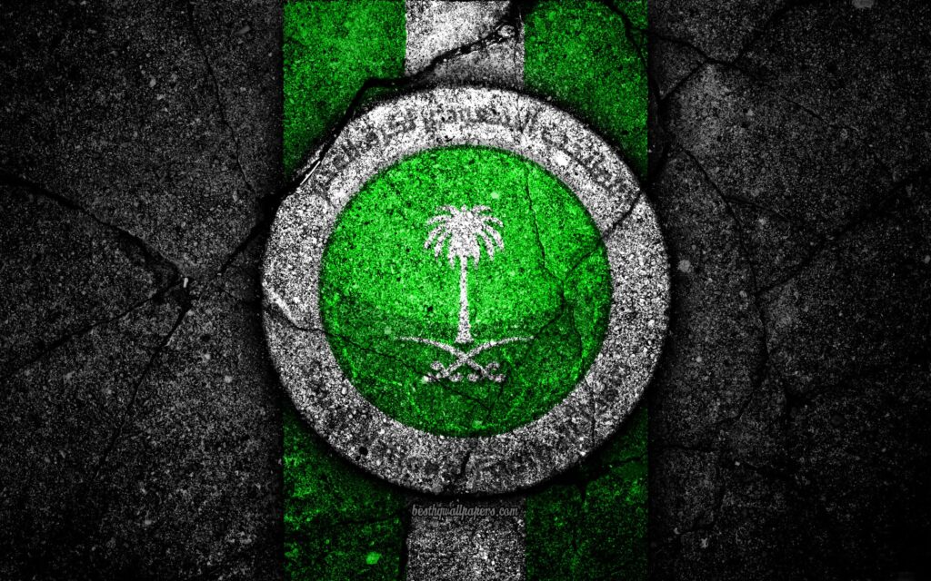 Download wallpapers k, Saudi Arabia football team, logo, AFC
