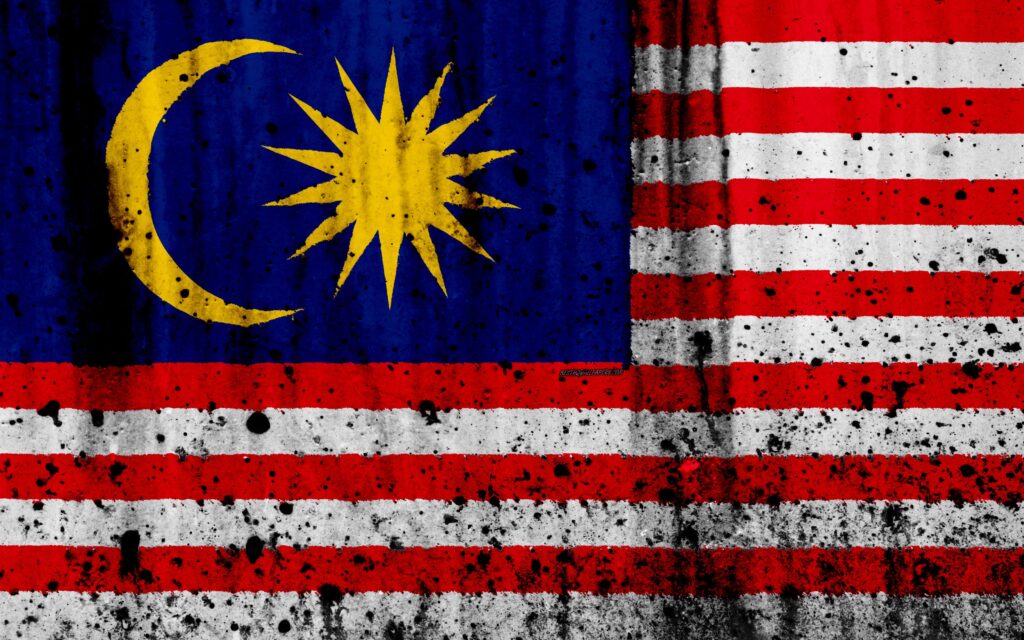 Download wallpapers Malaysian flag, k, grunge, flag of Malaysia