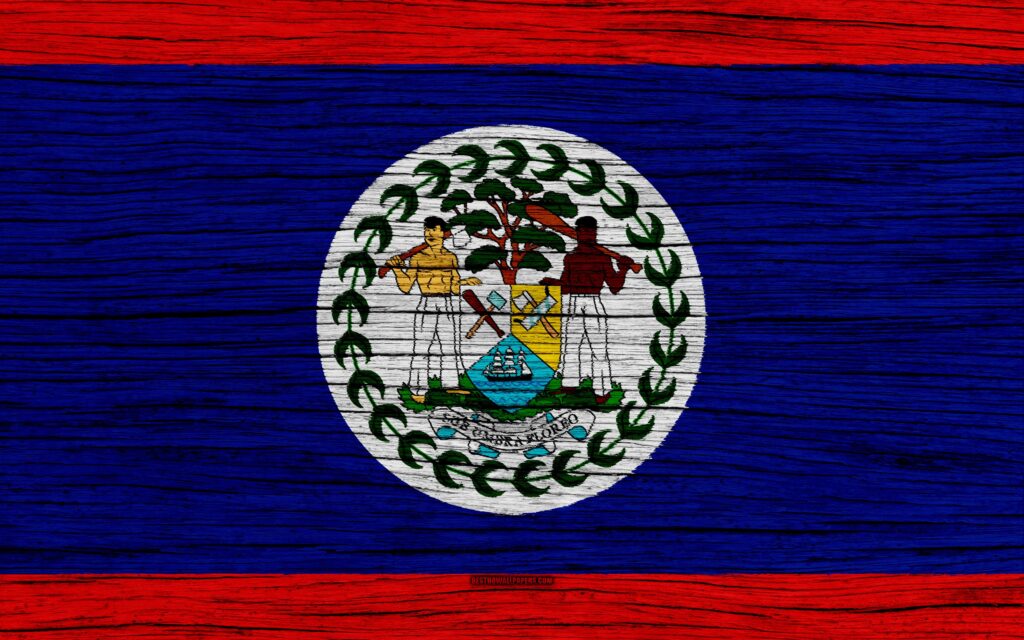 Download wallpapers Flag of Belize, k, North America, wooden