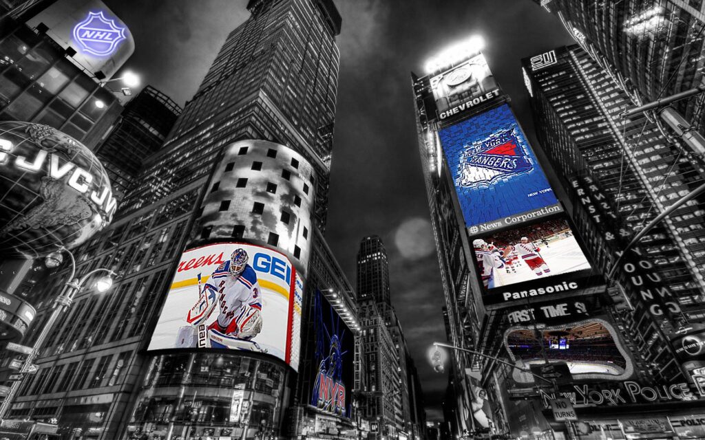 NHL New York Rangers Times Square Wallpapers by Realyze