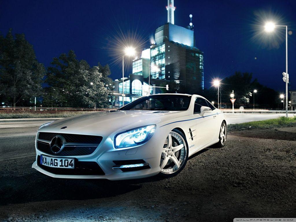 Mercedes Benz SL, Night 2K desk 4K wallpapers Widescreen