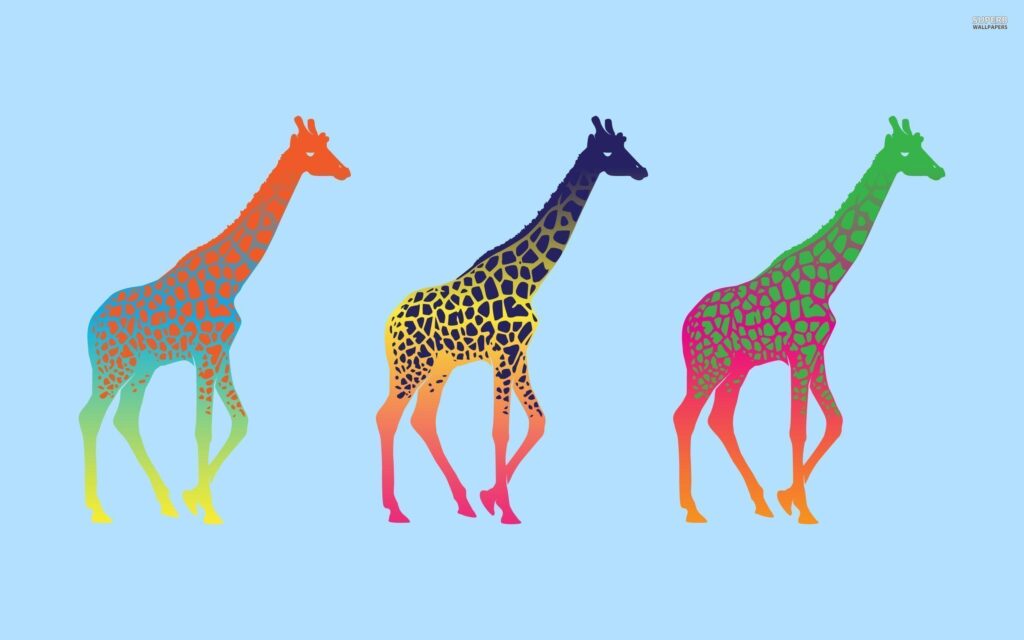 Neon giraffes wallpapers